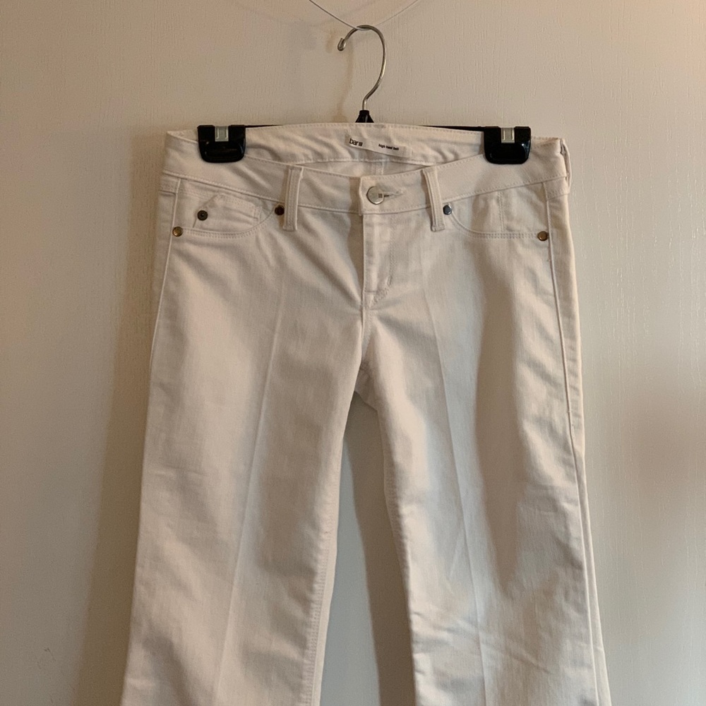 Bar III White High Heel Bell Stretch Jeans-26